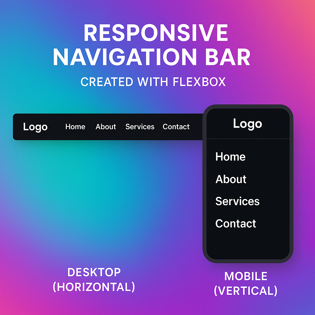 Image showing flexbox layouts in a navigation