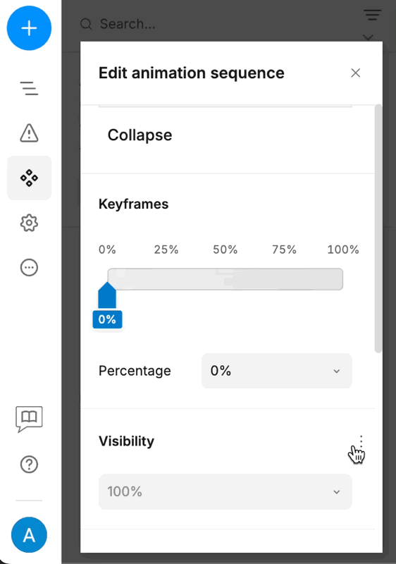 Collapse animation preview