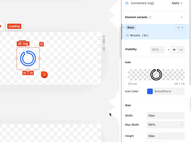 Loading variant animation