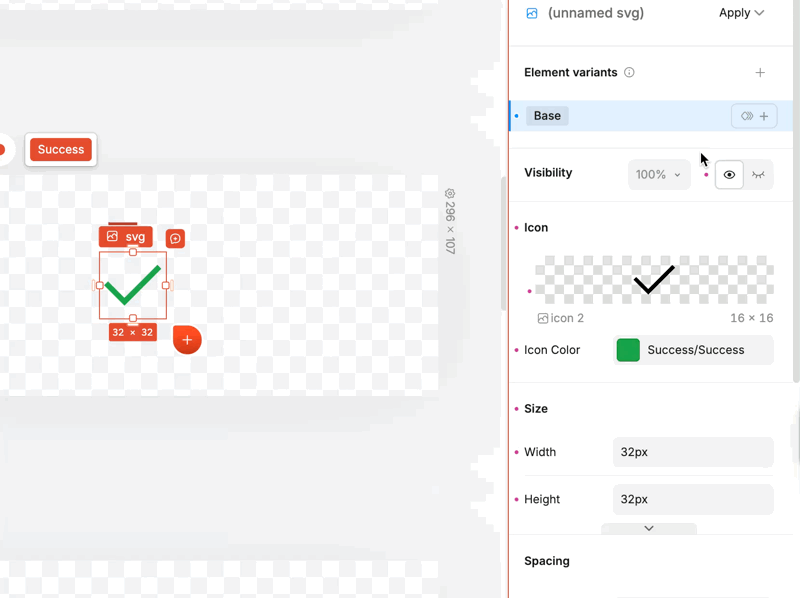 Success variant animation