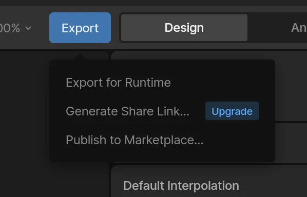 Rive share button